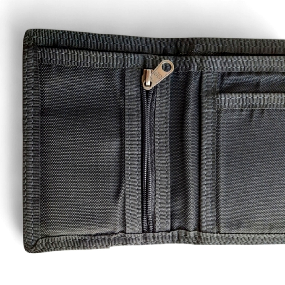 BALENCIAGA Acid Green Wallet Trifold Nylon Italy Zip Neon Yellow Black Luxury - Picture 10 of 13